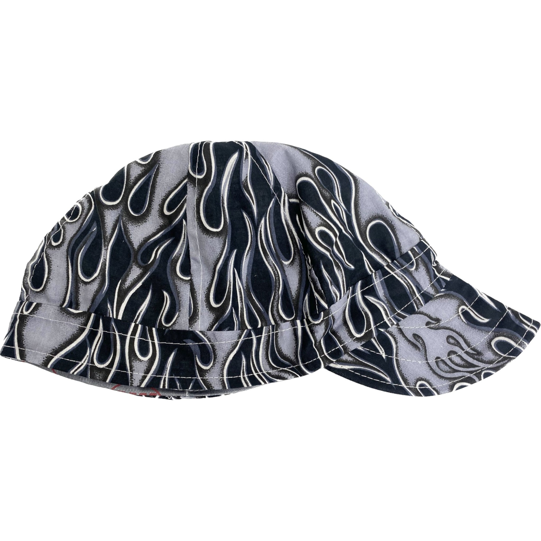 Rasco Gray Flames Welding Cap, 6 Panel, Low Crown, Reversible SIDE