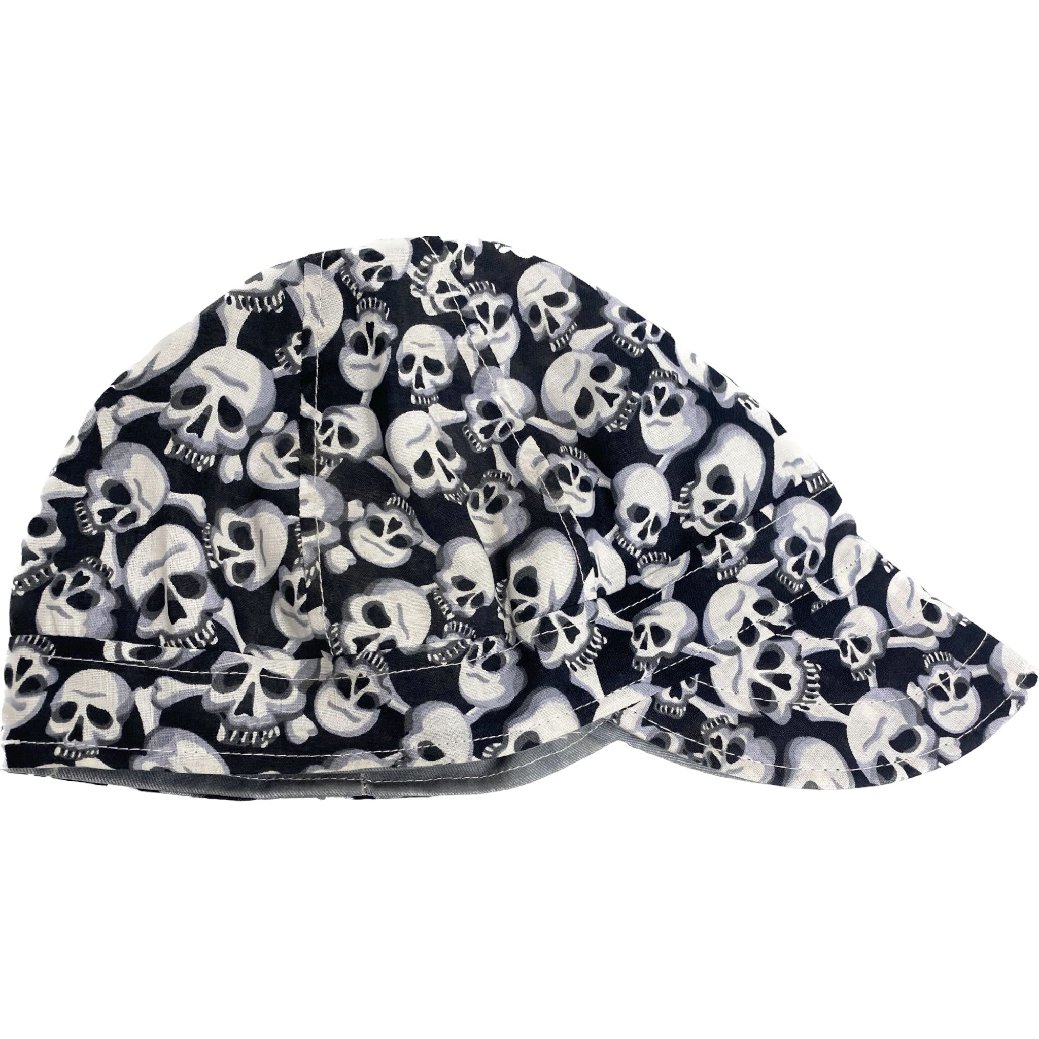 Rasco Skulls Welding Cap, 6 Panel, Low Crown, Reversible SIDE