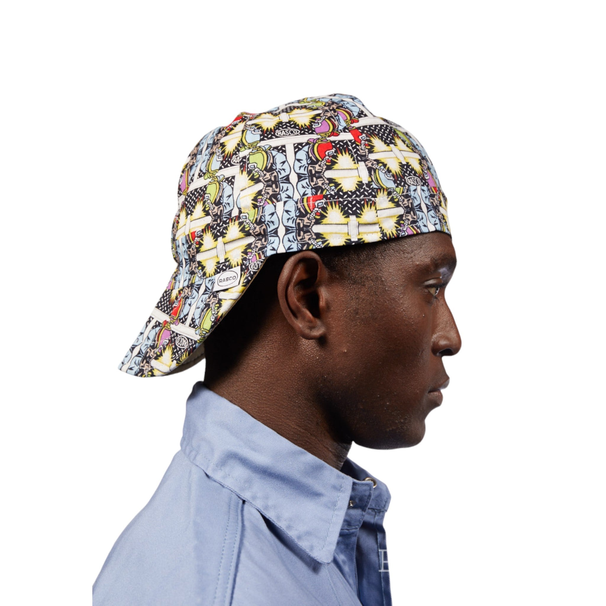 Rasco Workers Welding Cap, 6 Panel, Low Crown, Reversible SIDE