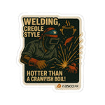 “Welding: Creole - Style with Crawfish Heat” Sticker – Spice, Steel, & Grit - Rasco FR