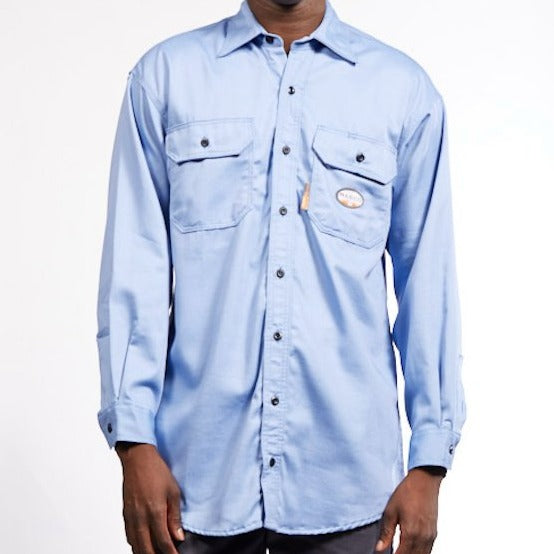 FR 88/12 Uniform Shirt - Work Blue (SALE) - Rasco FR