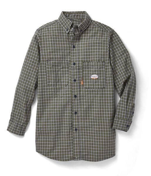 FR Plaid Shirt - Green (CLOSEOUT) - Rasco FR