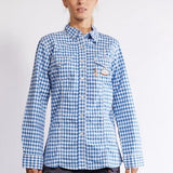 FR Women's Plaid Snap Shirt - Blue (CLOSEOUT) - Rasco FR